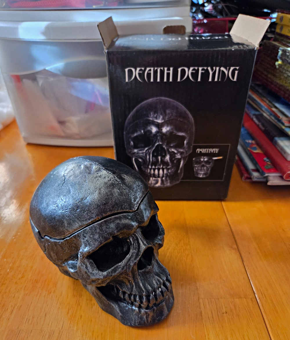 DWK Death Defying Skull Ashtray Decorative Skull Design Ashtray